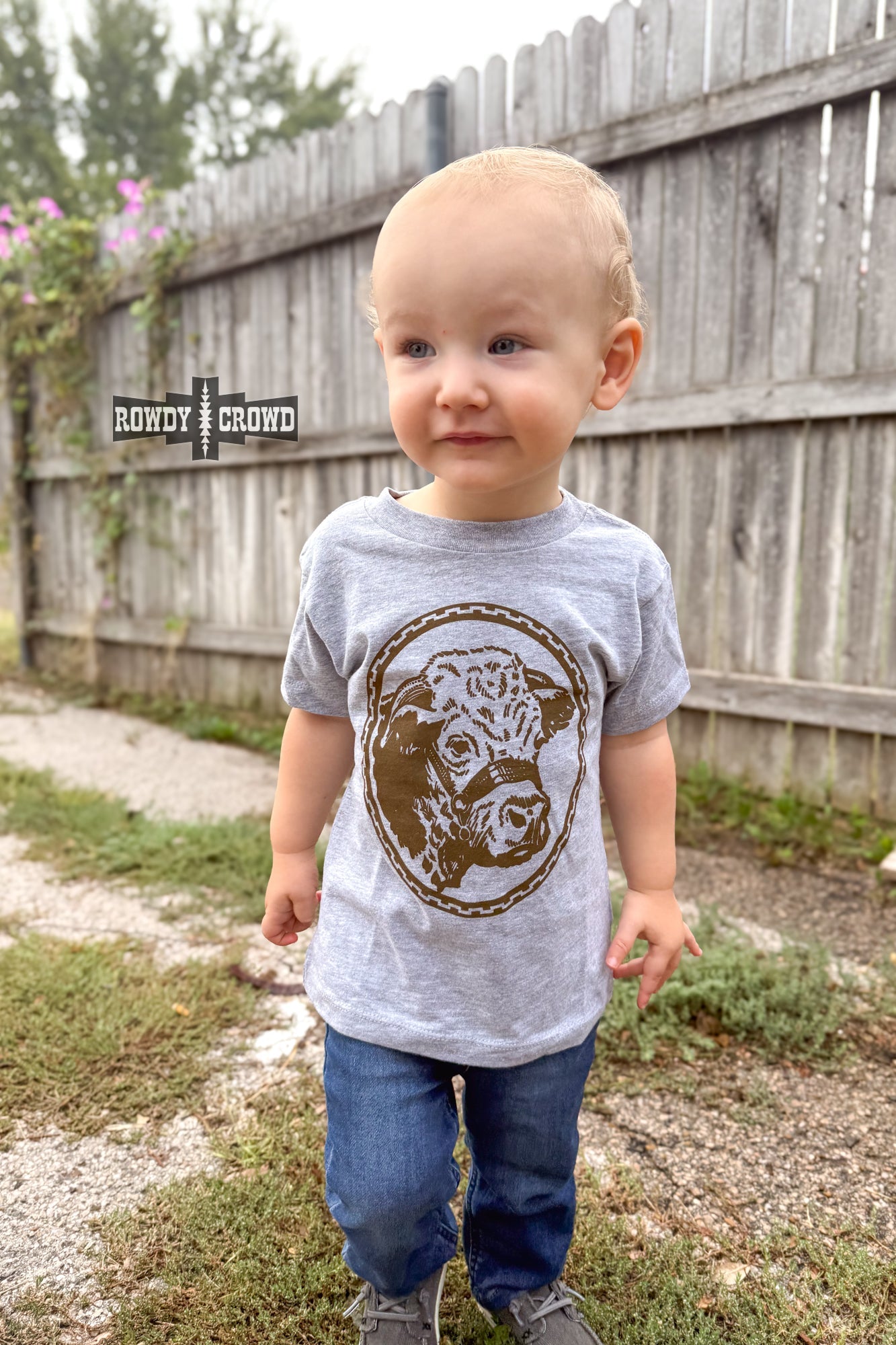 Kids Happy Hereford Tee - Brown