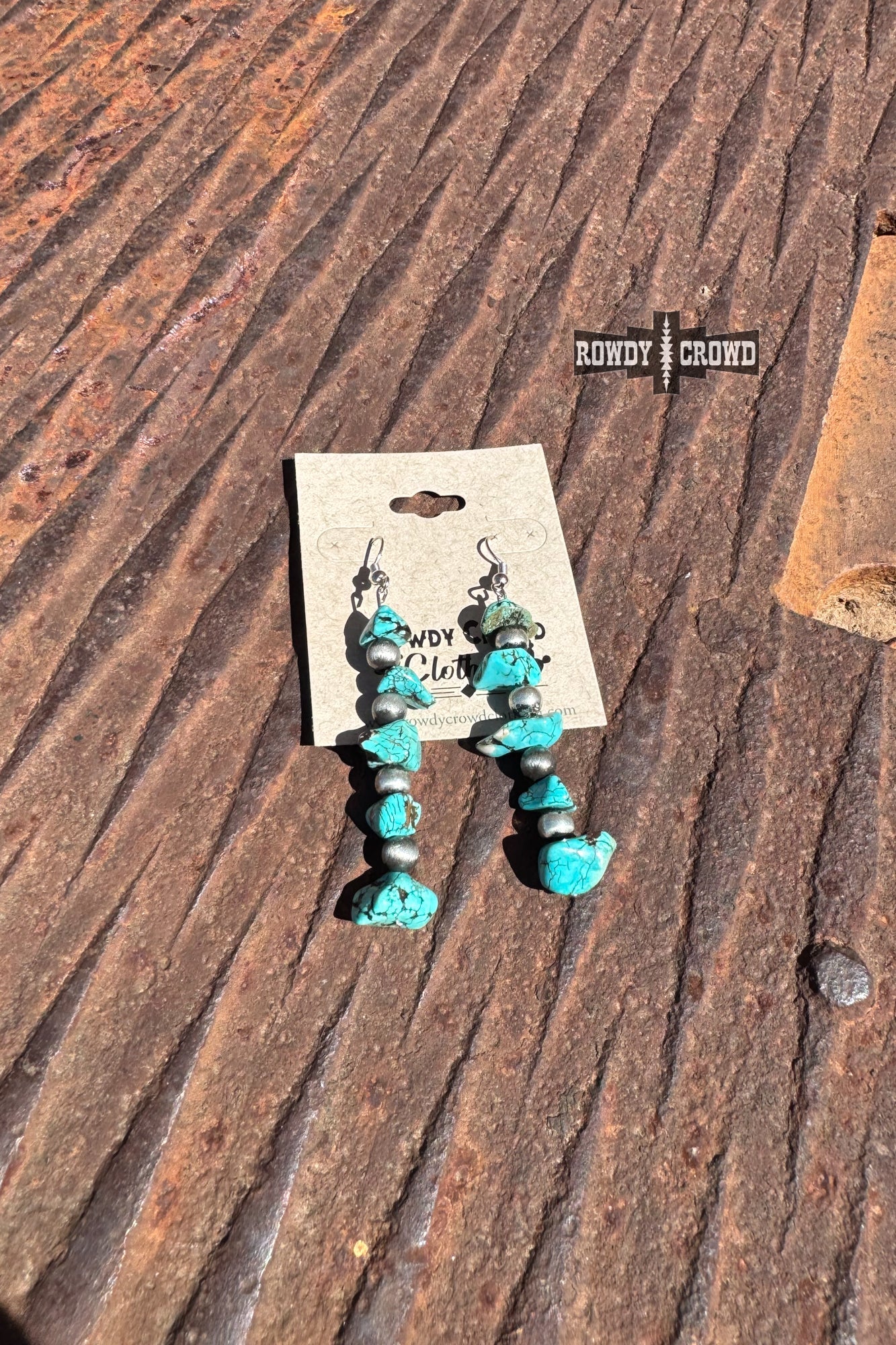 Rock Em Earrings | Western Turquoise Stone Cowgirl Dangle Earrings