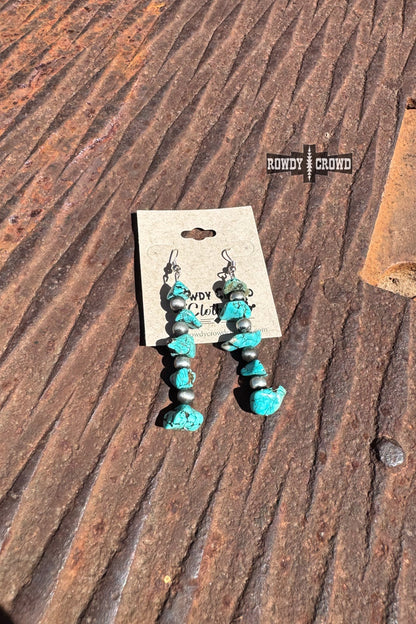 Rock Em Earrings | Western Turquoise Stone Cowgirl Dangle Earrings