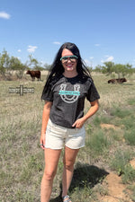 Load image into Gallery viewer, TURQUOISE Lucky Rodeo Tee
