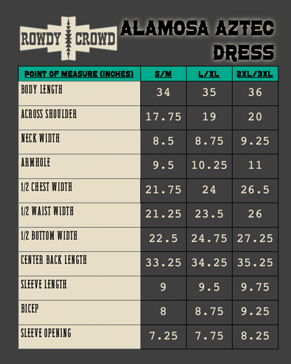 Alamosa Aztec Dress | Western Aztec Cowgirl T-Shirt Dress Taupe