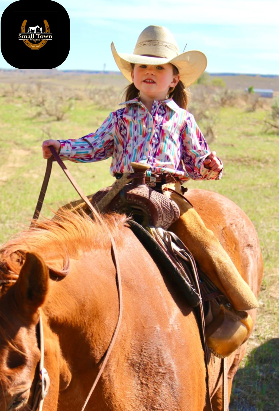 Chisolm Trails Pearl Snap | Western Kids Girls Colorful Button-Up Pearl Snap