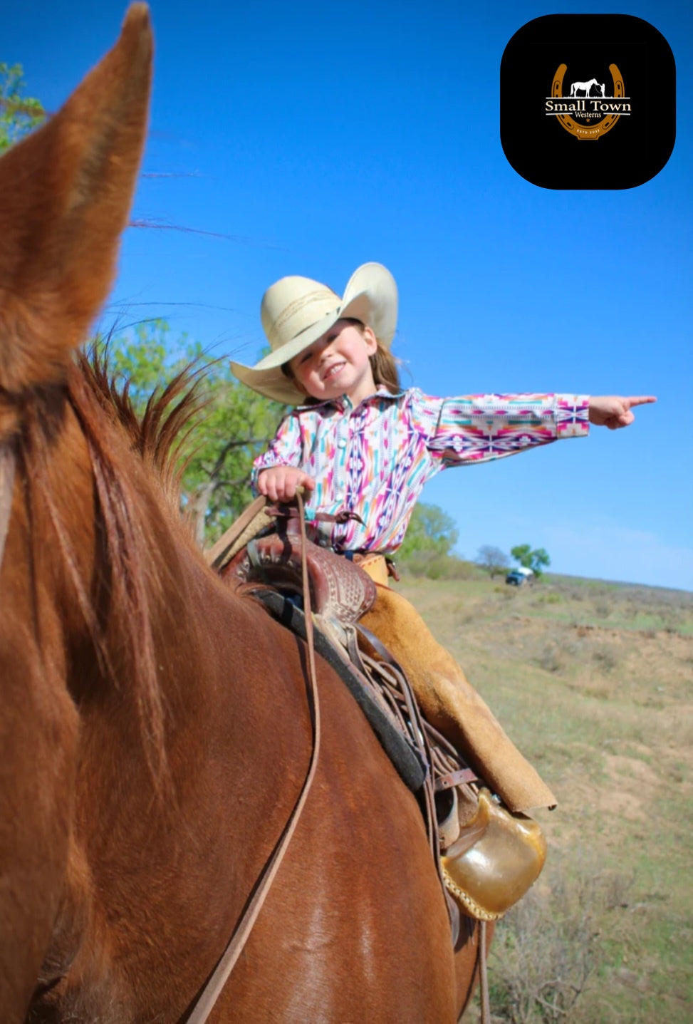 Chisolm Trails Pearl Snap | Western Kids Girls Colorful Button-Up Pearl Snap