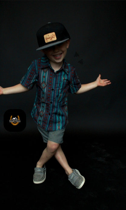 The Mav Moves | Western Kids Patriotic Button-Up Shirt Boys & Girls