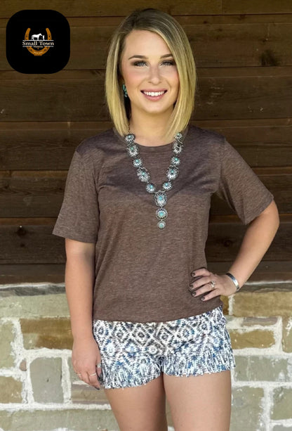 Simple Sterling Tee - Coffee Brown