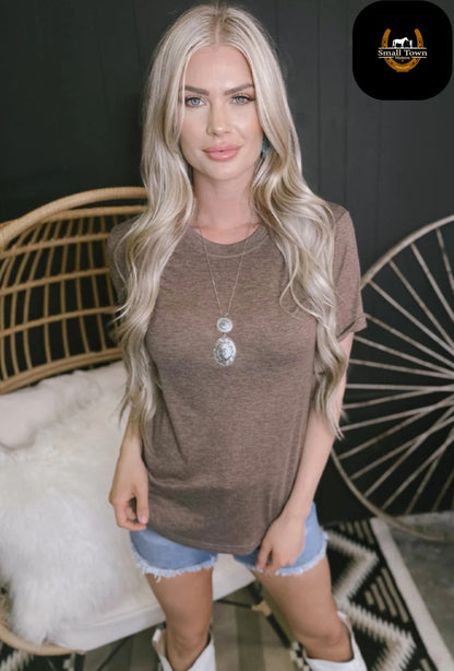 Simple Sterling Tee - Coffee Brown