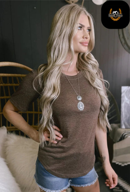 Simple Sterling Tee - Coffee Brown