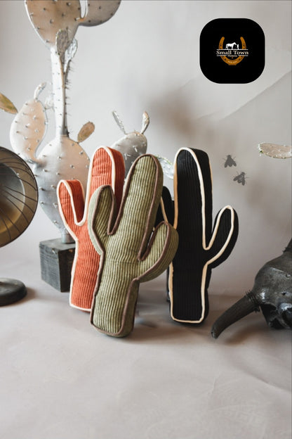 Kick A Cactus Pillow | Western Cowgirl Cactus Corduroy Decorative Pillow