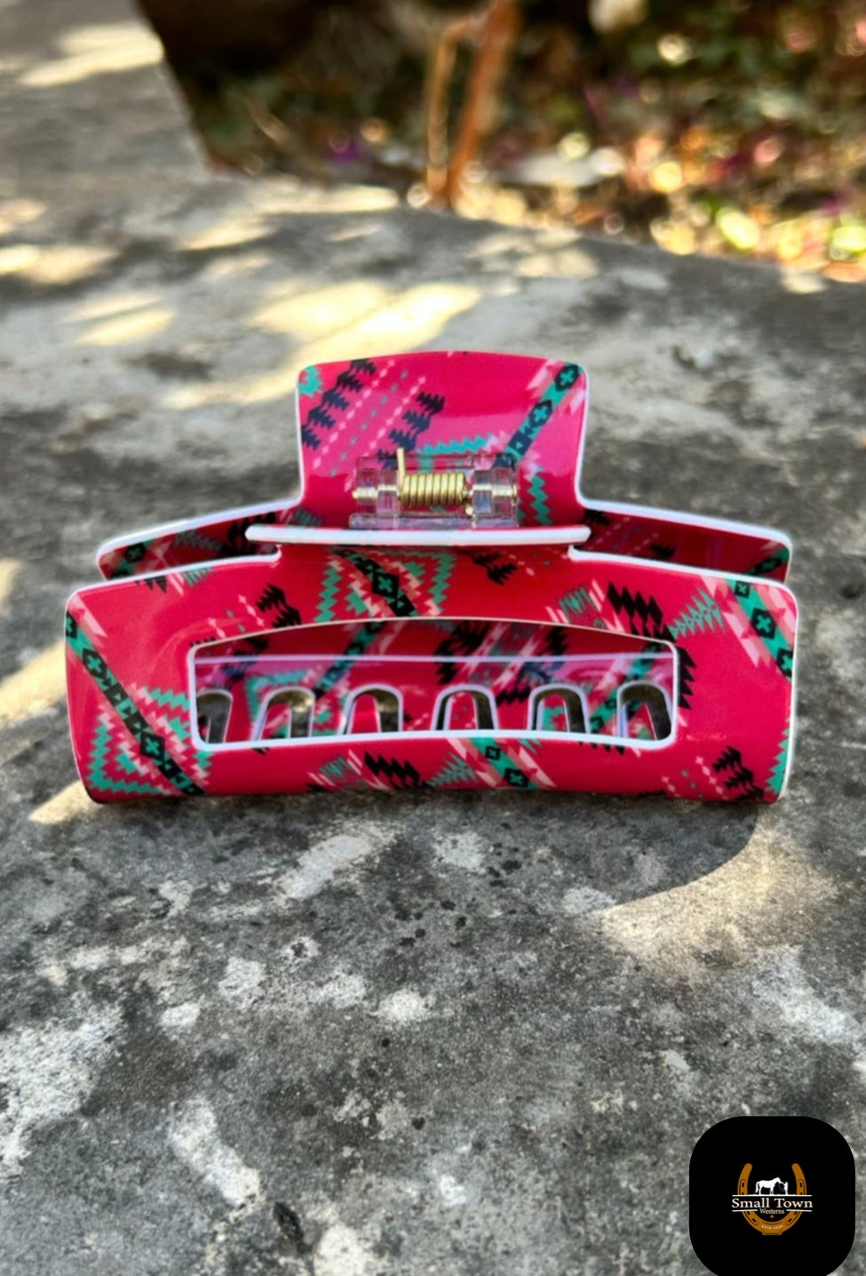 Blushin' Babe Hair Clip | Western Cowgirl Pink Turquoise Hair Clip