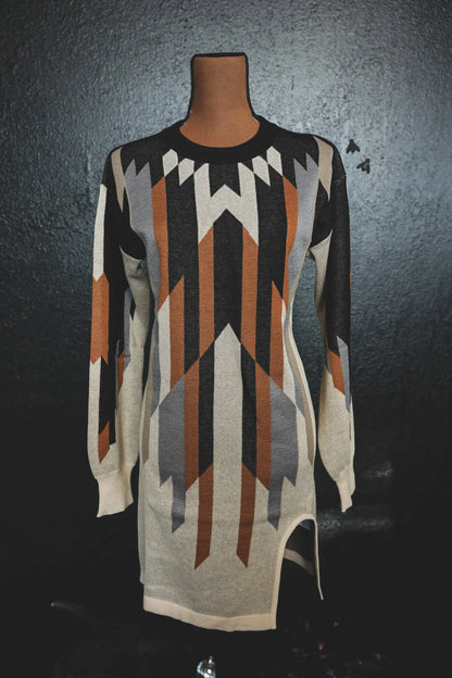 Sedona Vibes Dress | Western Cowgirl Sweater Knit Dress