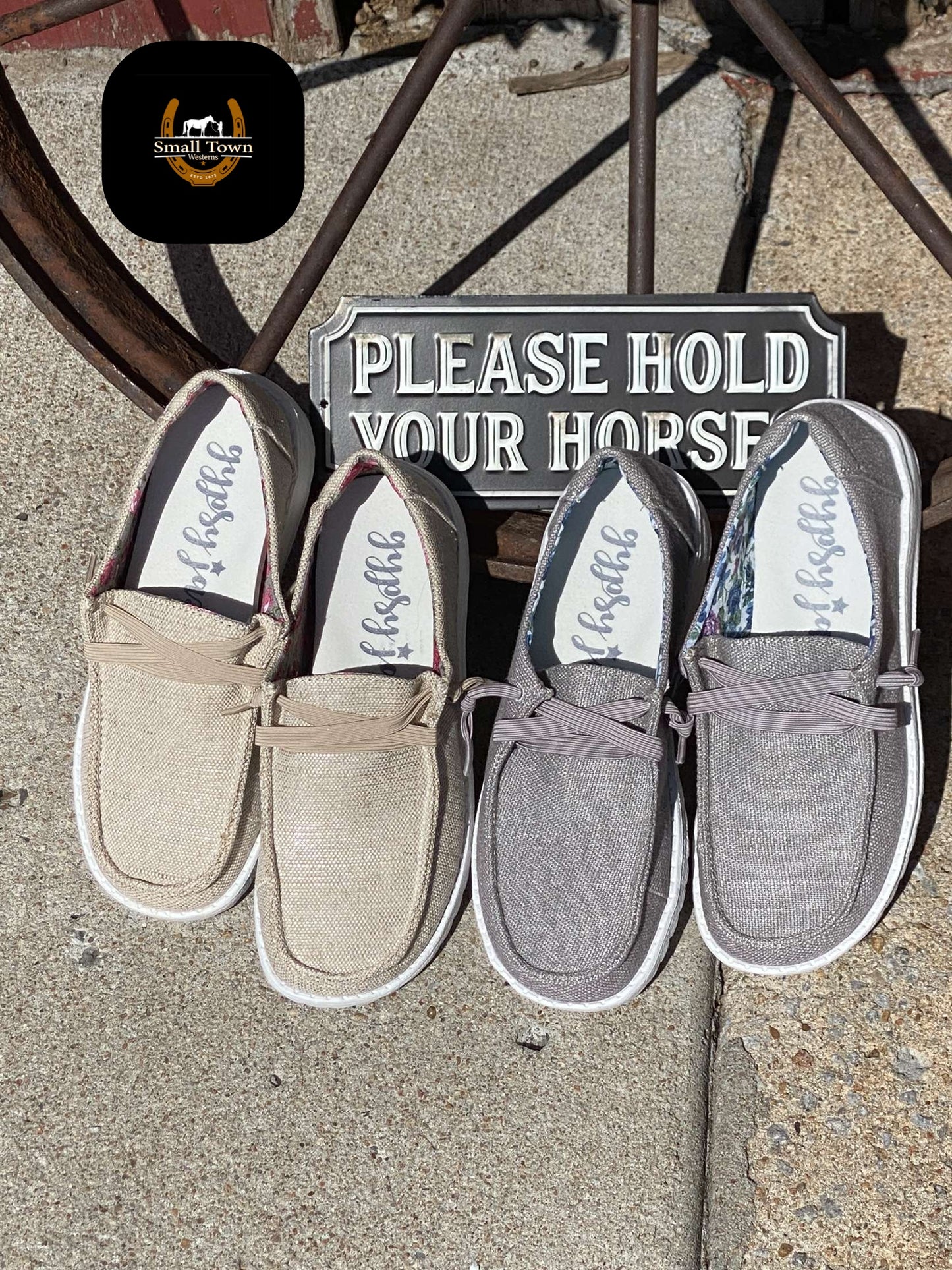 Holly Slip-Ons | Western Cowgirl Woven Canvas Slip-On Shoes
