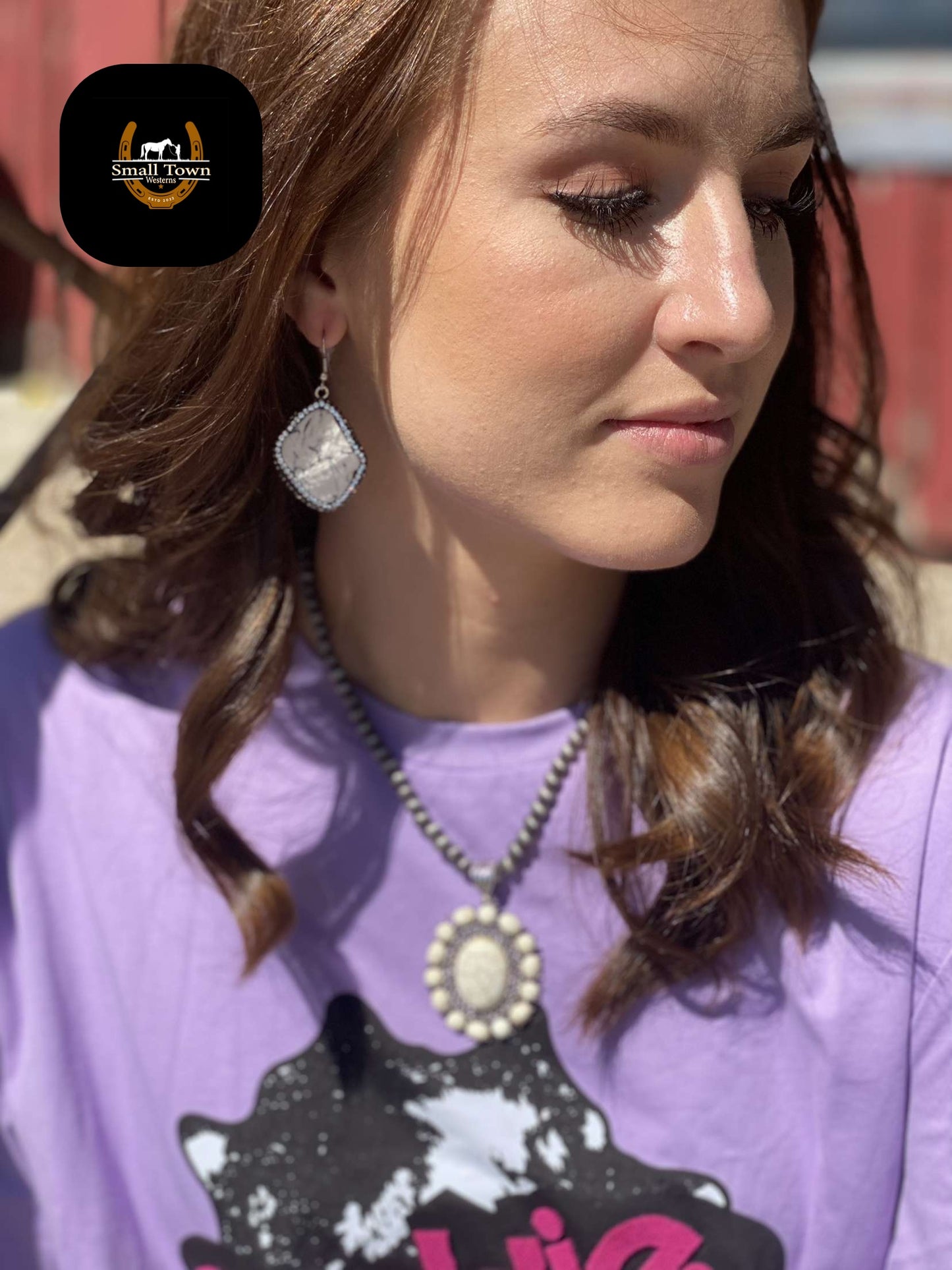Round Rock Earrings - White