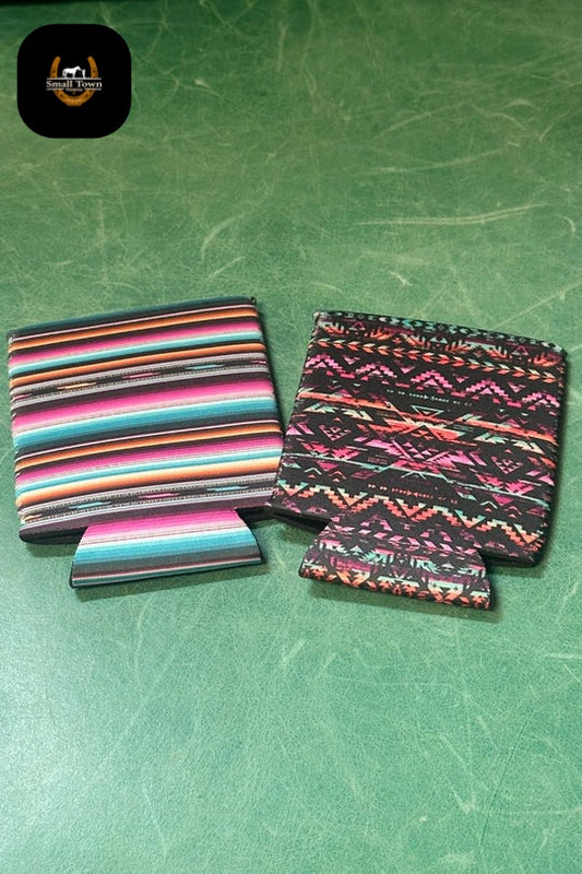 Kreek Koozies | Western Cowgirl Serape Aztec Can Koozies 2-Pack