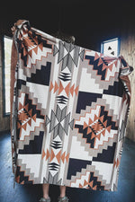 Load image into Gallery viewer, Santa Fe Dust Blanket | Western Aztec Plush Reversible Throw Blanket
