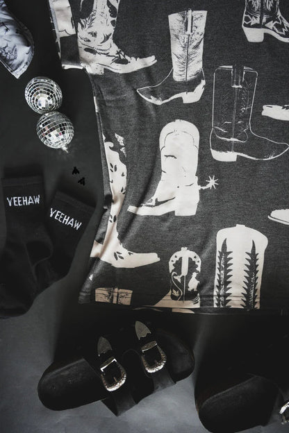 Scootin Boogie Oversized Tee | Western Cowgirl Oversized Graphic Tee