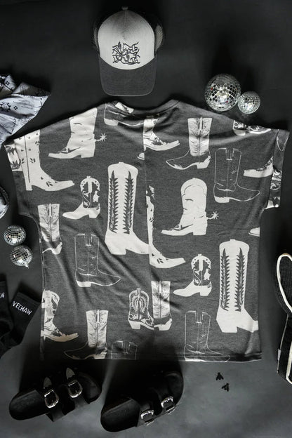 Scootin Boogie Oversized Tee | Western Cowgirl Oversized Graphic Tee