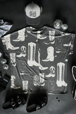 Load image into Gallery viewer, Scootin Boogie Oversized Tee | Western Cowgirl Oversized Graphic Tee
