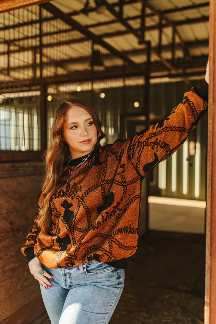 Copper Cowboy Sweater