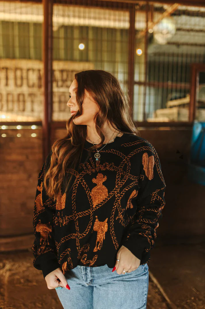 Copper Cowboy Sweater