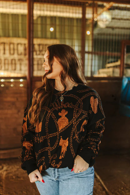 Copper Cowboy Sweater