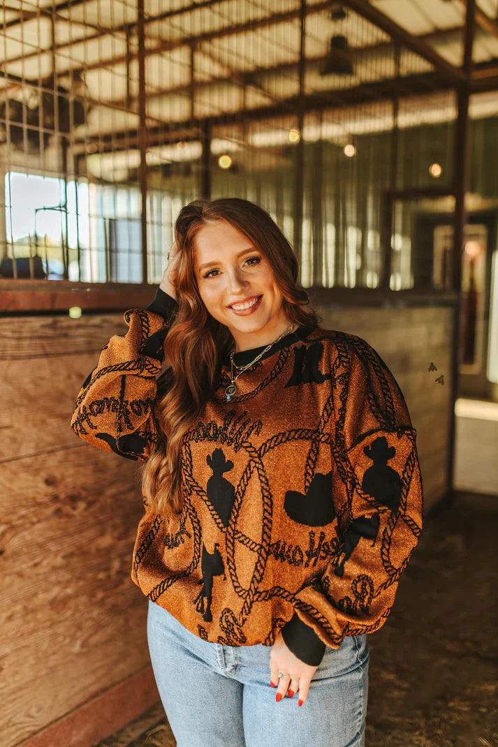 Copper Cowboy Sweater