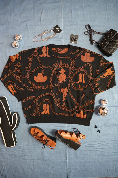 Copper Cowboy Sweater