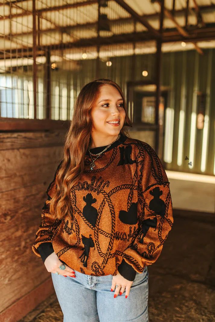 Copper Cowboy Sweater