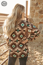 Load image into Gallery viewer, Denali Knit Top | Western Aztec Cowgirl Bubble Sleeve Knit Top
