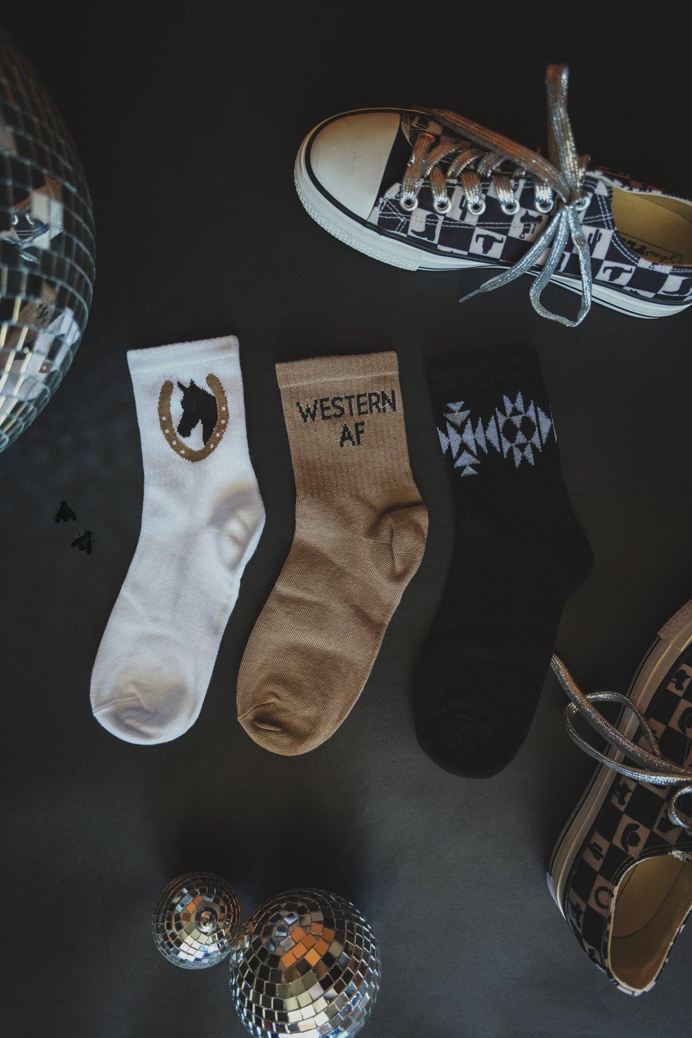 Sock Em Silly - Western AF | Western Cowgirl Crew Socks 3-Pack