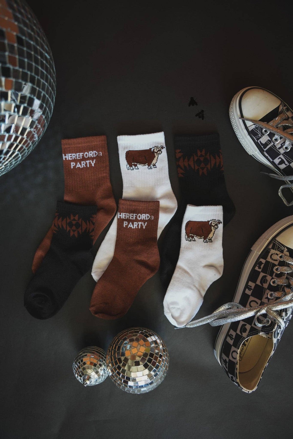 Sock Em Silly - Hereford | Western Cowgirl Crew Socks 3-Pack