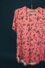 Load image into Gallery viewer, Made Ya Buck Top | Western Floral Cowgirl Short Sleeve Top
