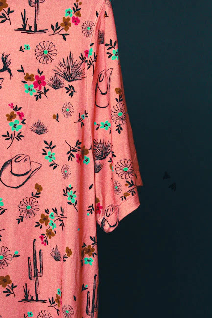Made Ya Buck Top | Western Floral Cowgirl Short Sleeve Top