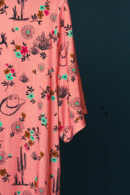 Made Ya Buck Top | Western Floral Cowgirl Short Sleeve Top