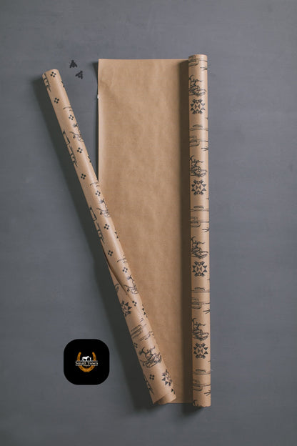 Western Gift Wrap | Western Cowgirl Gift Wrapping Paper 10ft Roll