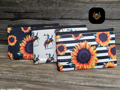 Cowgirl Neoprene Cosmetic Makeup Accessory Bags
