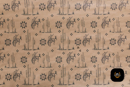 Western Gift Wrap | Western Cowgirl Gift Wrapping Paper 10ft Roll
