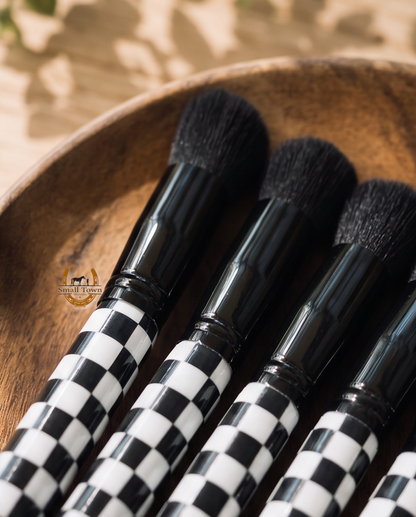 Check Mate Make-Up Brushes | Western Cowgirl Checkered Makeup Brush Set 10pc