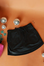Load image into Gallery viewer, Skorty Spice Skort | Western Faux Leather Cowgirl Skort
