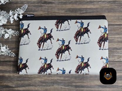 Cowgirl Neoprene Cosmetic Makeup Accessory Bags