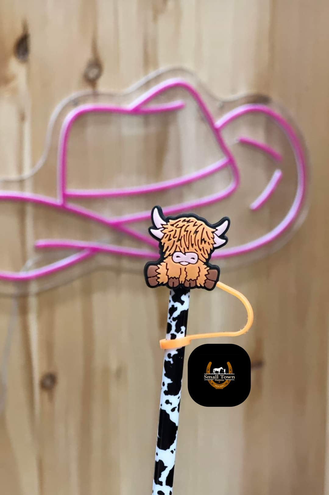 Dairy Cow Straws | Western Cowgirl Cow Print Reusable Plastic Straws