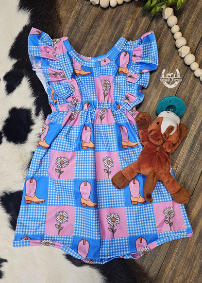 Rowdy Romper / Girls Adorable Western Print