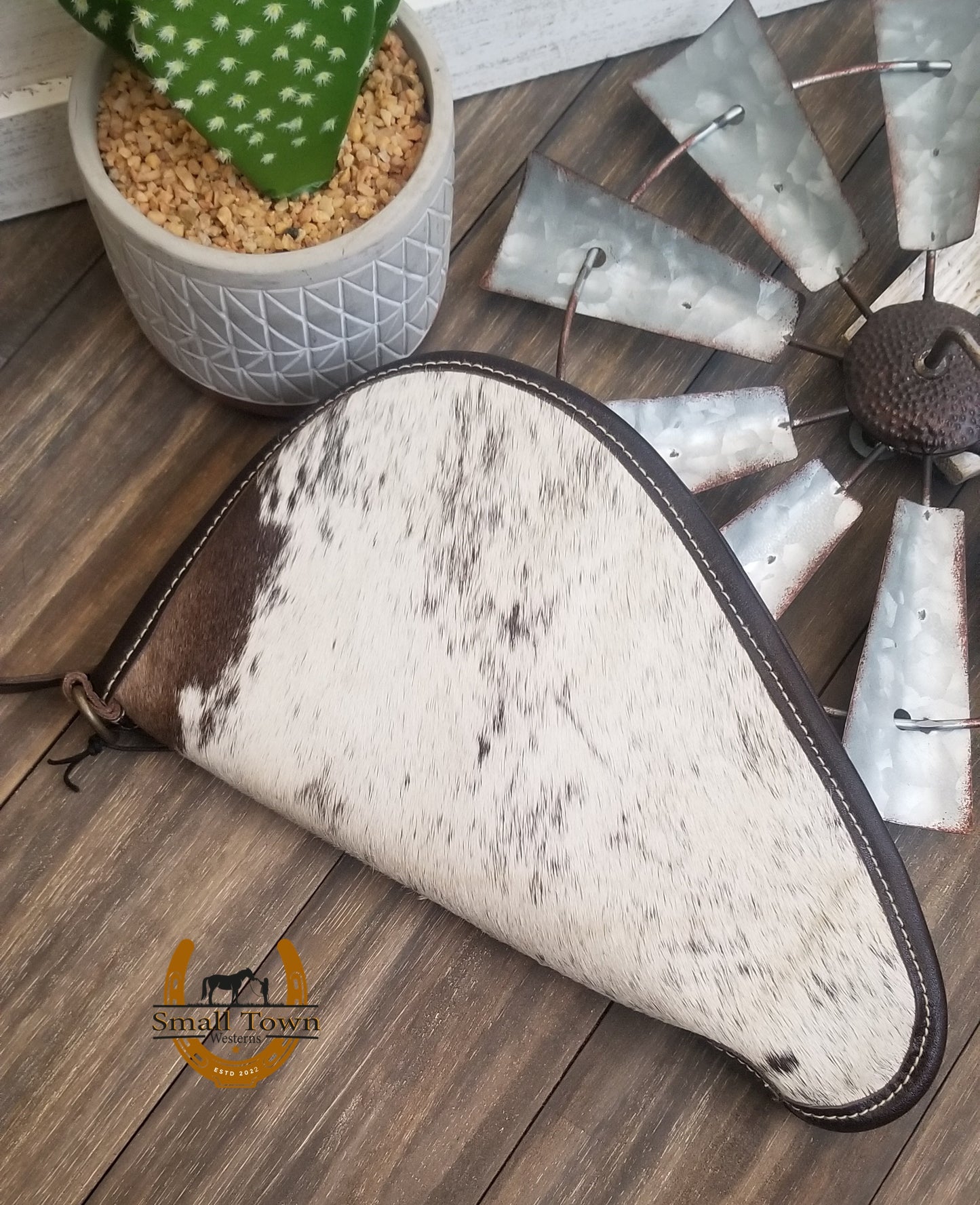 Cowhide Gun Case | Western Cotton Cowhide Pistol Case
