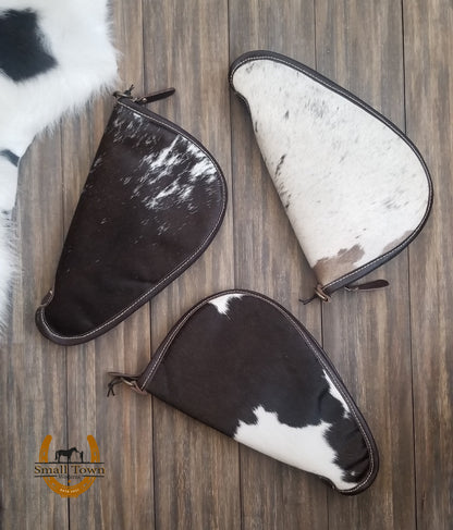Cowhide Gun Case | Western Cotton Cowhide Pistol Case