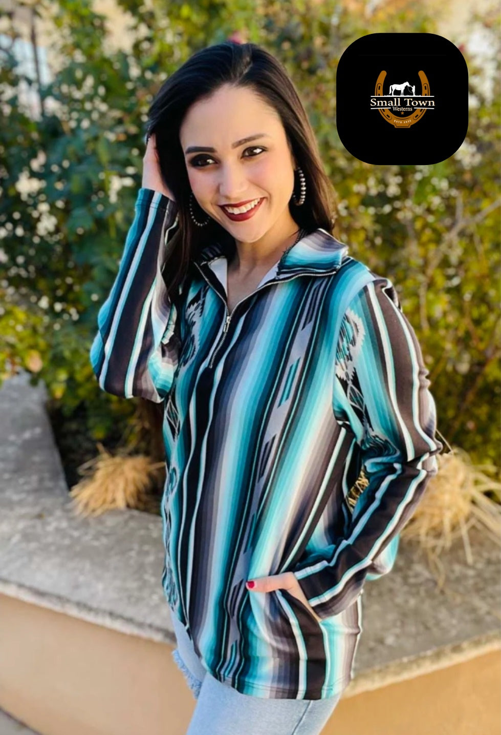 Kiss Me In The Dark Pullover | Western Cowgirl Soft Pullover with Pockets