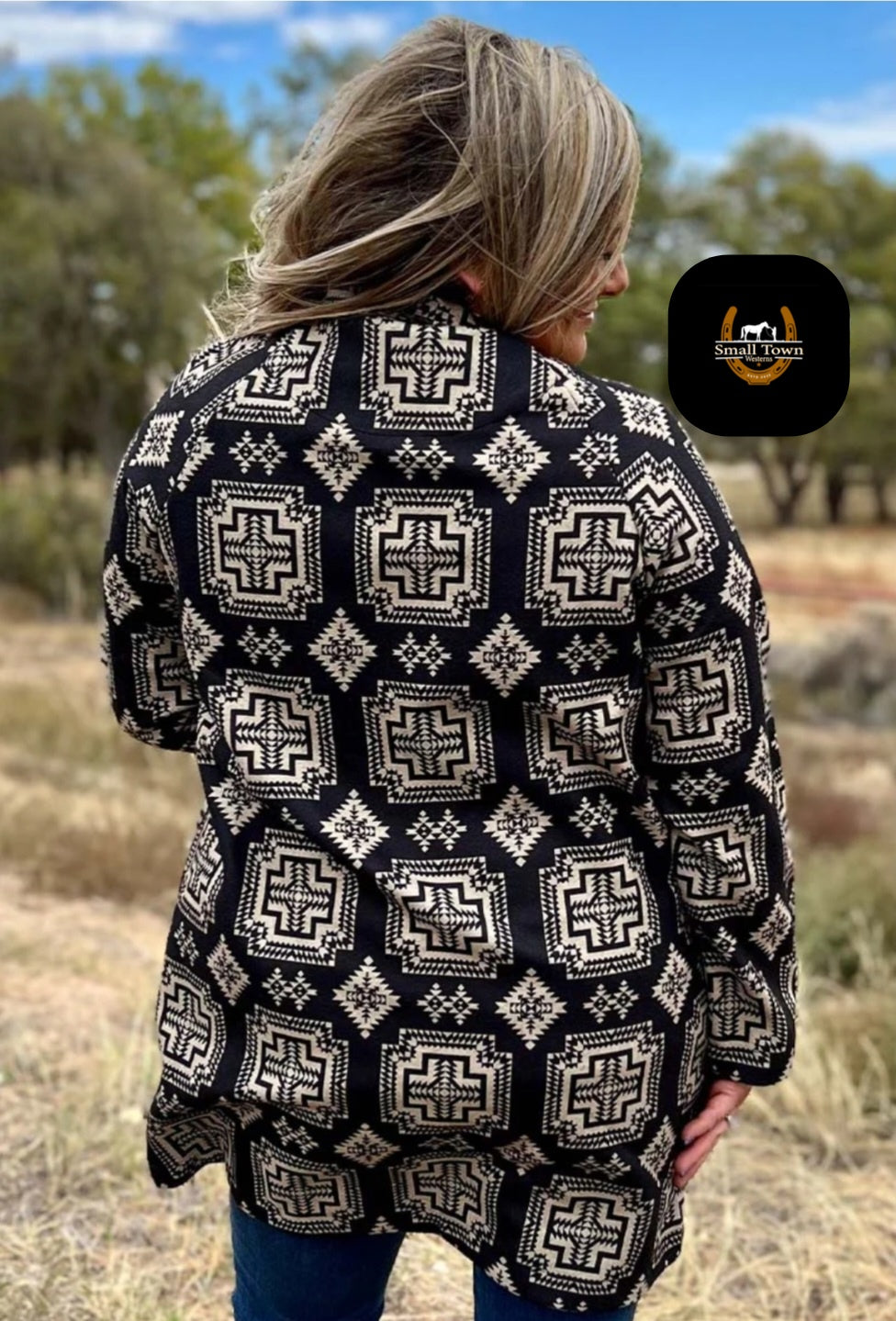 Classy Vibes Duster Jacket | Western Cowgirl Aztec Open Front Duster