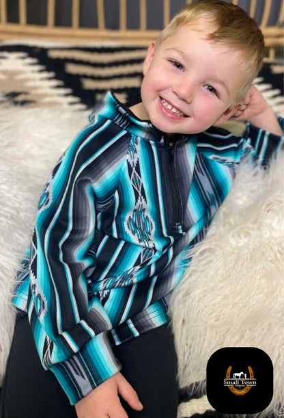 Little Rock Kids Pullover | Western Kids Quarter-Zip Pullover Mommy & Me