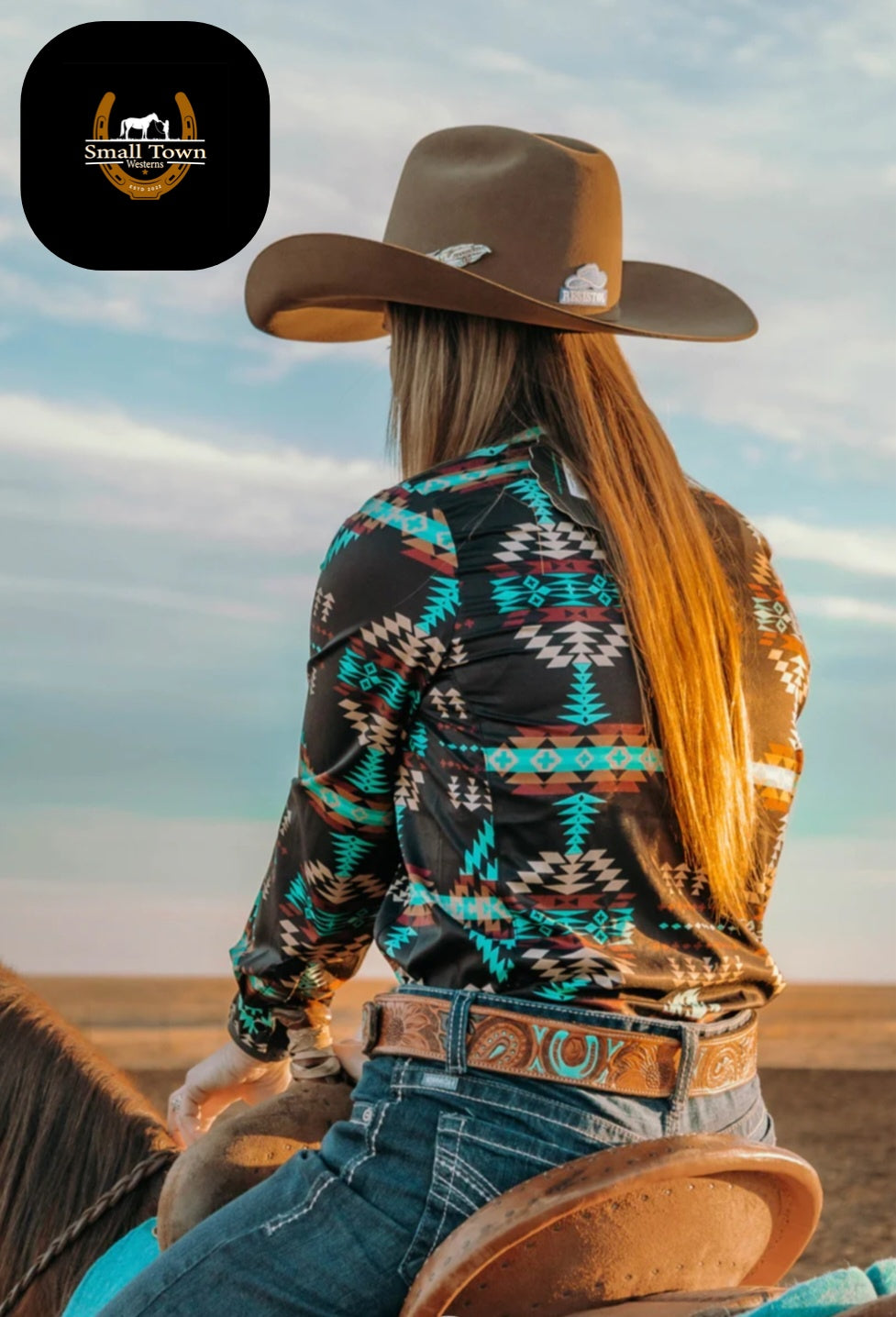 Tired Of The City Pearl Snap | Western Cowgirl Aztec Pearl Snap Button-Down Shirt