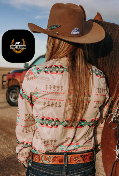 Lesson In Leavin Pearl Snap | Western Cowgirl Floral Pearl Snap Button-Down Pink