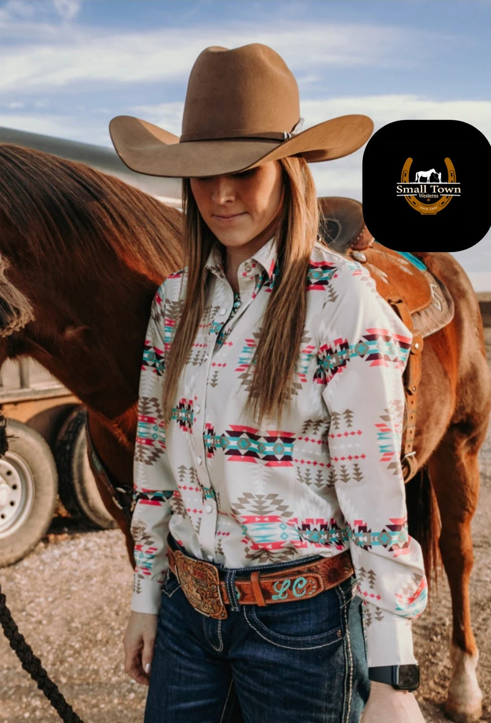 Lesson In Leavin Pearl Snap | Western Cowgirl Floral Pearl Snap Button-Down Pink