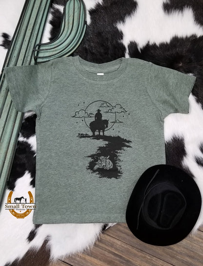 Cowboy Night Light Kids Tee